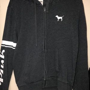dark grey zip up